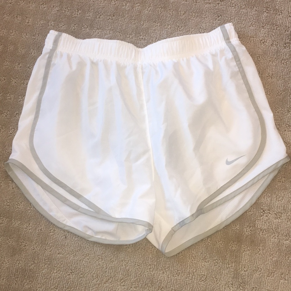 Nike dri-fit white shorts